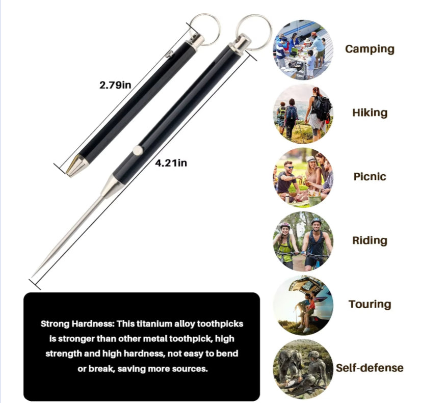 Titanium Keychain Toothpick